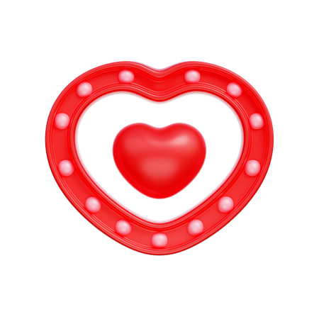 Corazón rojo  3D Icon