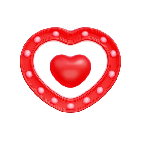 Corazón rojo  3D Icon