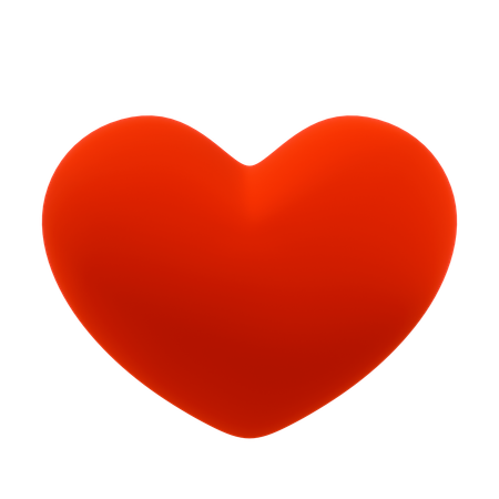 Corazón rojo  3D Icon