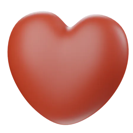 Corazón rojo  3D Icon