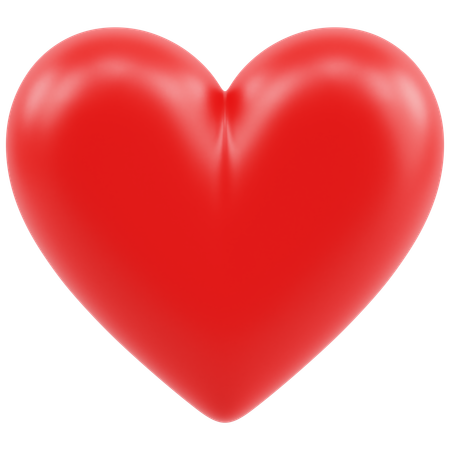 Emoji de corazon rojo  3D Icon