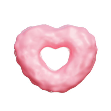 Corazon rosa  3D Icon