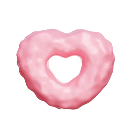 Corazon rosa  3D Icon