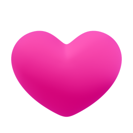 Corazon rosa  3D Icon