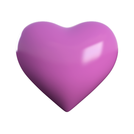 Corazon rosa  3D Icon