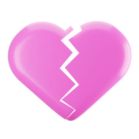 Corazón roto  3D Icon