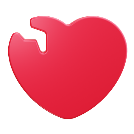 Corazón roto  3D Icon