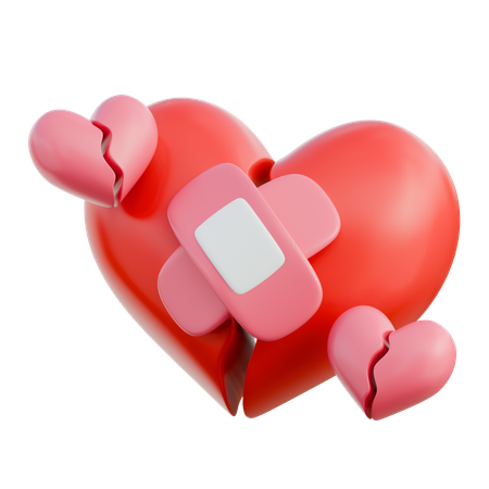 Corazón roto  3D Icon