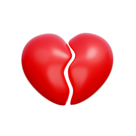 Corazón roto  3D Icon