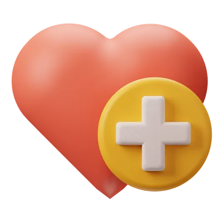 Corazón saludable  3D Icon