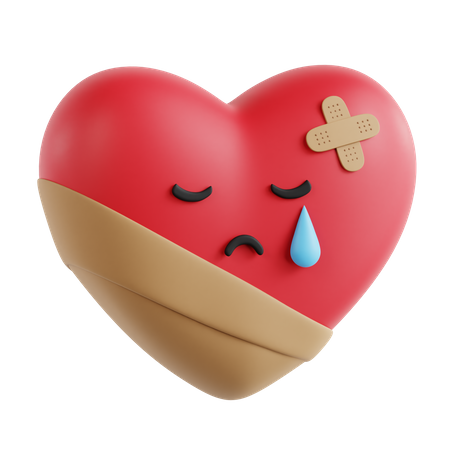 Corazon triste  3D Icon