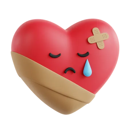 Corazon triste  3D Icon