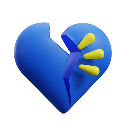 Corazón vacío  3D Icon