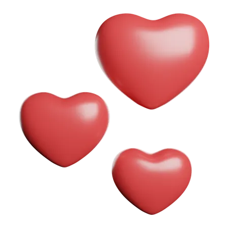 Corazones  3D Icon