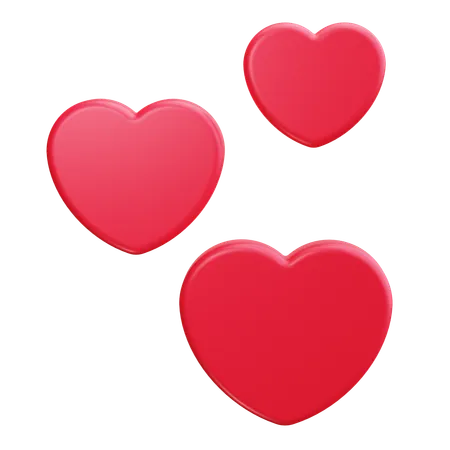 Corazones  3D Icon