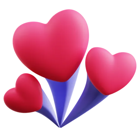 Corazones  3D Icon