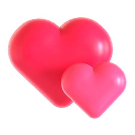 Corazones de amor  3D Icon