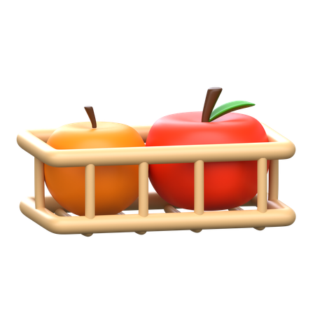 Panier de fruits  3D Icon