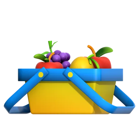 Corbeille de fruits  3D Icon