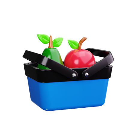 Corbeille de fruits  3D Icon