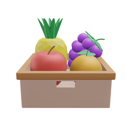 Corbeille de fruits  3D Icon