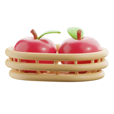 Corbeille de fruits  3D Icon