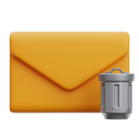 E-mail poubelle  3D Icon