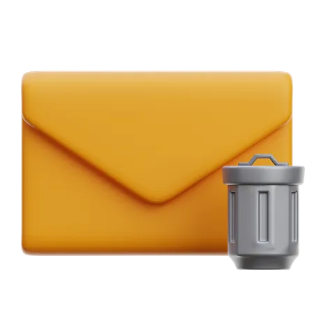 E-mail poubelle  3D Icon