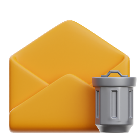 E-mail poubelle  3D Icon