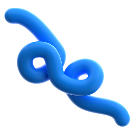 Corda azul  3D Icon