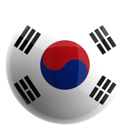 Corea del Sur  3D Icon