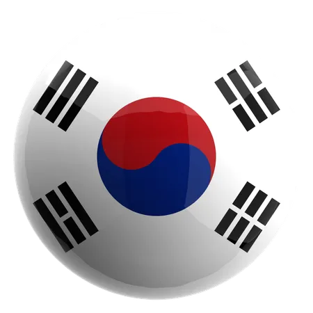 Corea del Sur  3D Icon