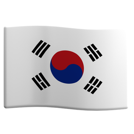 Corea del Sur  3D Icon