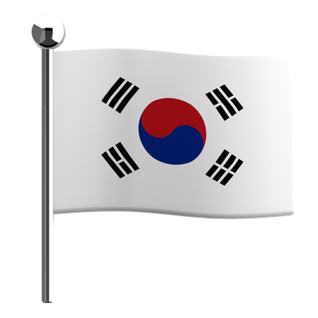 Coreia do Sul  3D Icon