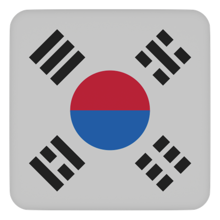 Coreia do Sul  3D Icon