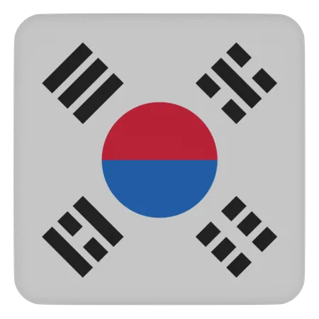 Coreia do Sul  3D Icon