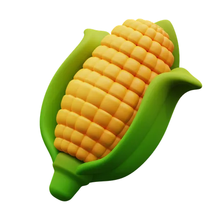 3 D Illustration Of Corn 3D Icon