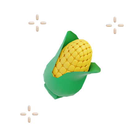 Corn  3D Illustration