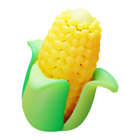 Corn  3D Illustration