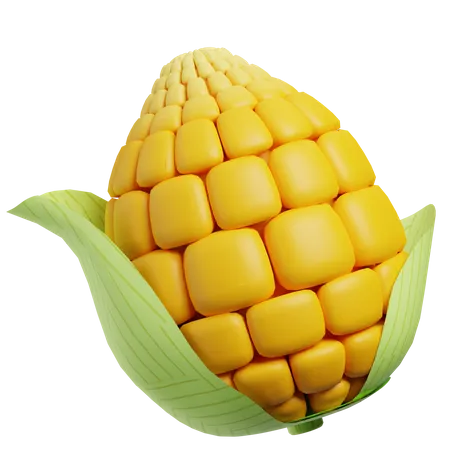 Big Corn After Harvesting 3D Icon