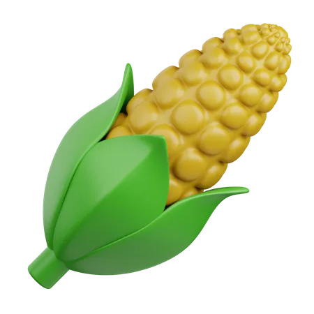 3 D Rendering Corn Isolated Useful For Food Allergen Allergy Disease And Antigen Design Element 3D Icon