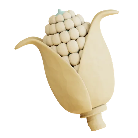 3 D Corn Illustration 3D Icon
