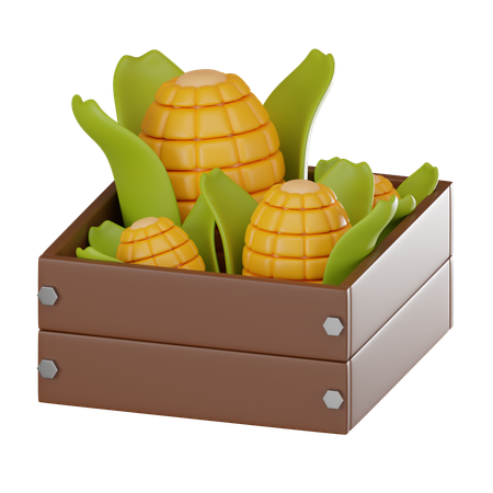 Corn Basket  3D Icon