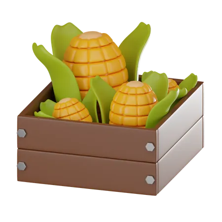 Corn Basket  3D Icon