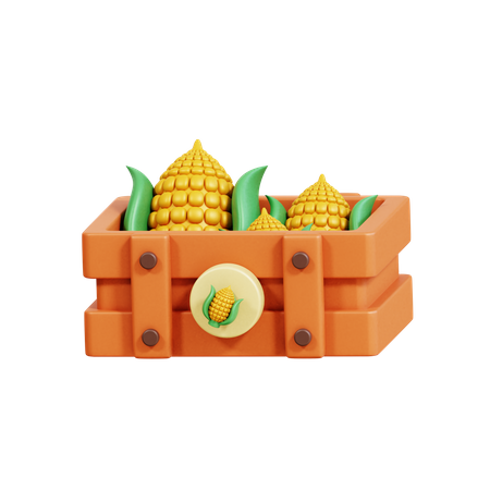 Corn Basket  3D Icon