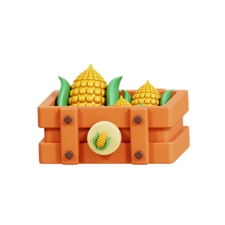 Corn Basket  3D Icon