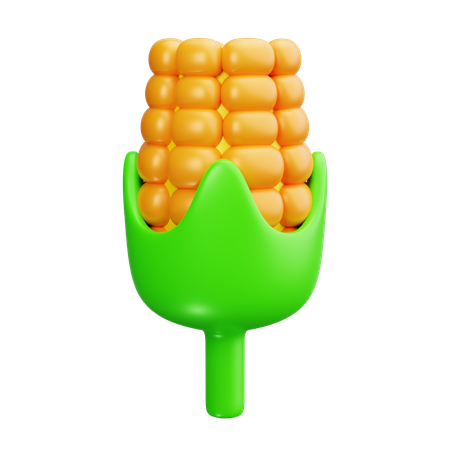 Corn Cob  3D Icon