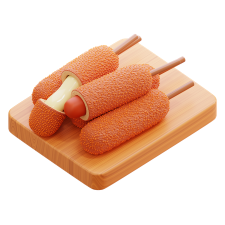 Corn dog  3D Icon