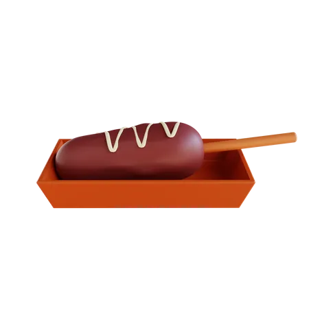 Corn Dogs  3D Icon