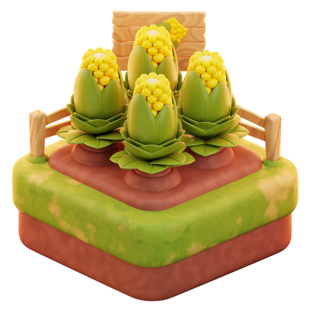 Corn Farm  3D Icon